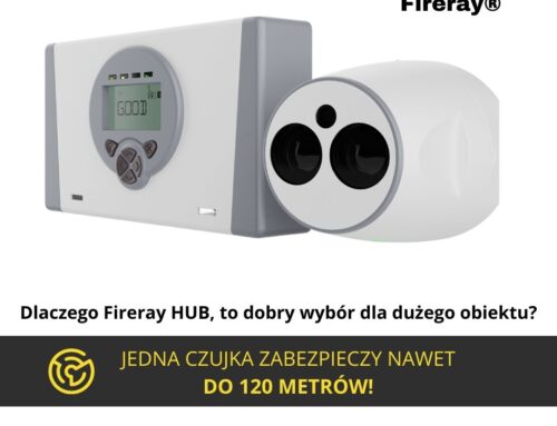 Fireray HUB – profesjonalna czujka liniowa dymu do dużych obiektów