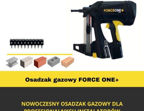 FORCE ONE+ CELO profesjonalny osadzak gazowy do instalacji elektrycznych.
